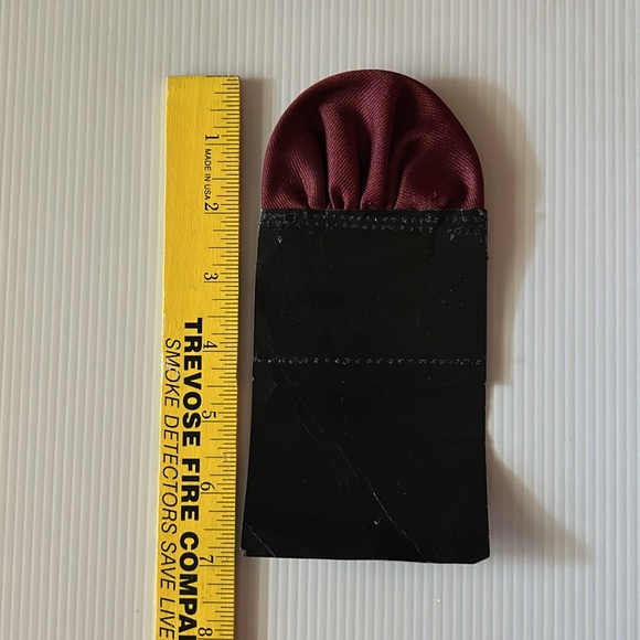 Vintage Burgundy Pocket Handkerchief Square Insert - Picture 3 of 5